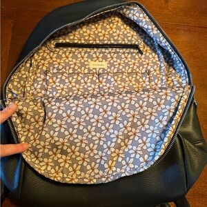 Vera Bradley Black Backpack with Floral Interior